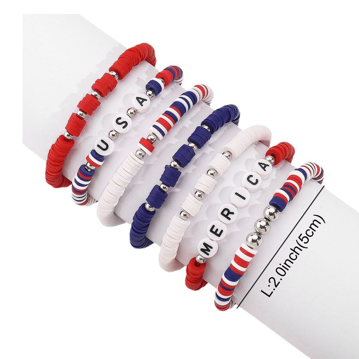 Casual Letter Resin Bracelet Set for Women