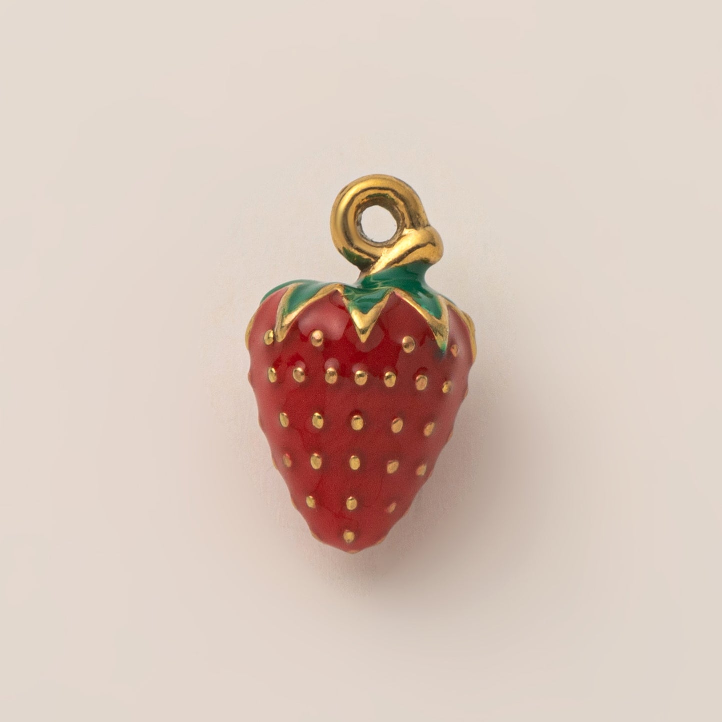 Vintage Stainless Steel PVD Gold Plated Abstract Fruit DIY Charm Bar