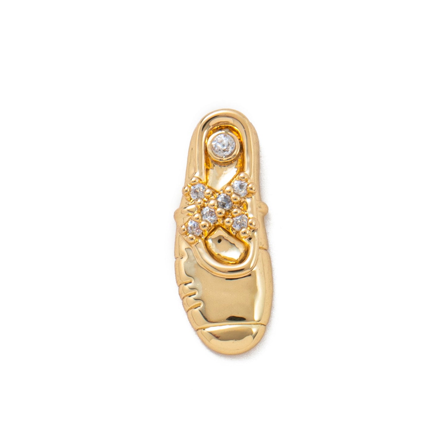 Ciondolo a Medaglione Tondo Geometrico Vintage Placcato Oro 18K in Ottone e Acciaio al Titanio Charm Bar