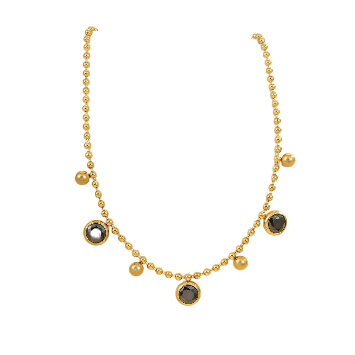 Cavigliera geometrica in acciaio inossidabile con gemma alla moda per donna e uomo, cavigliera estiva multistrato minimalista