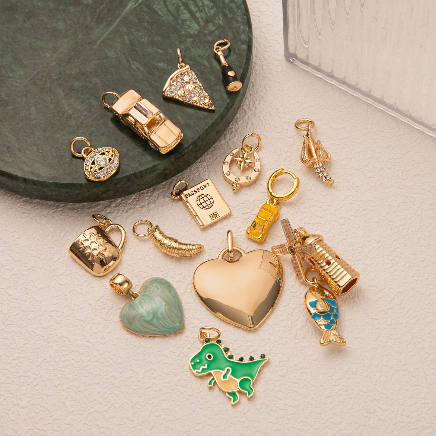 Fashion 14K Gold Plated Brass Boot Charm Bar for DIY Necklace