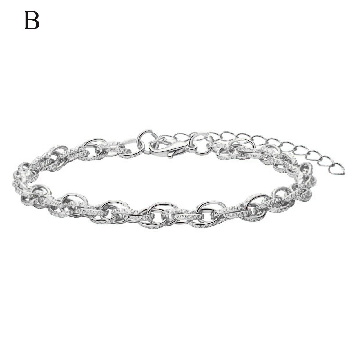 Minimalist Alloy Cuban Link Chain Bracelet Unisex