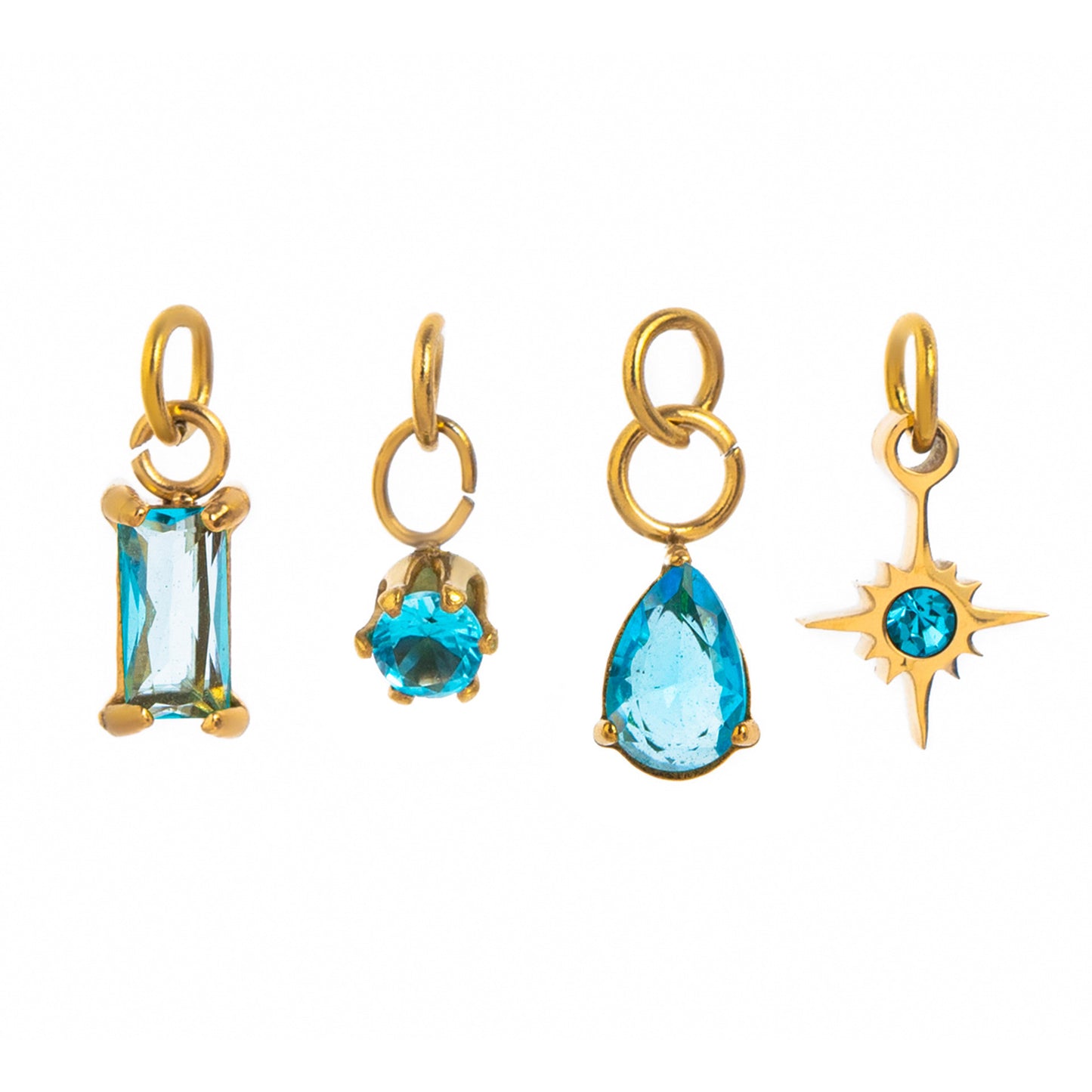 Collana con ciondolo a stella in acciaio inossidabile placcato oro 18 carati con catena di mais unisex per ciondoli fai da te