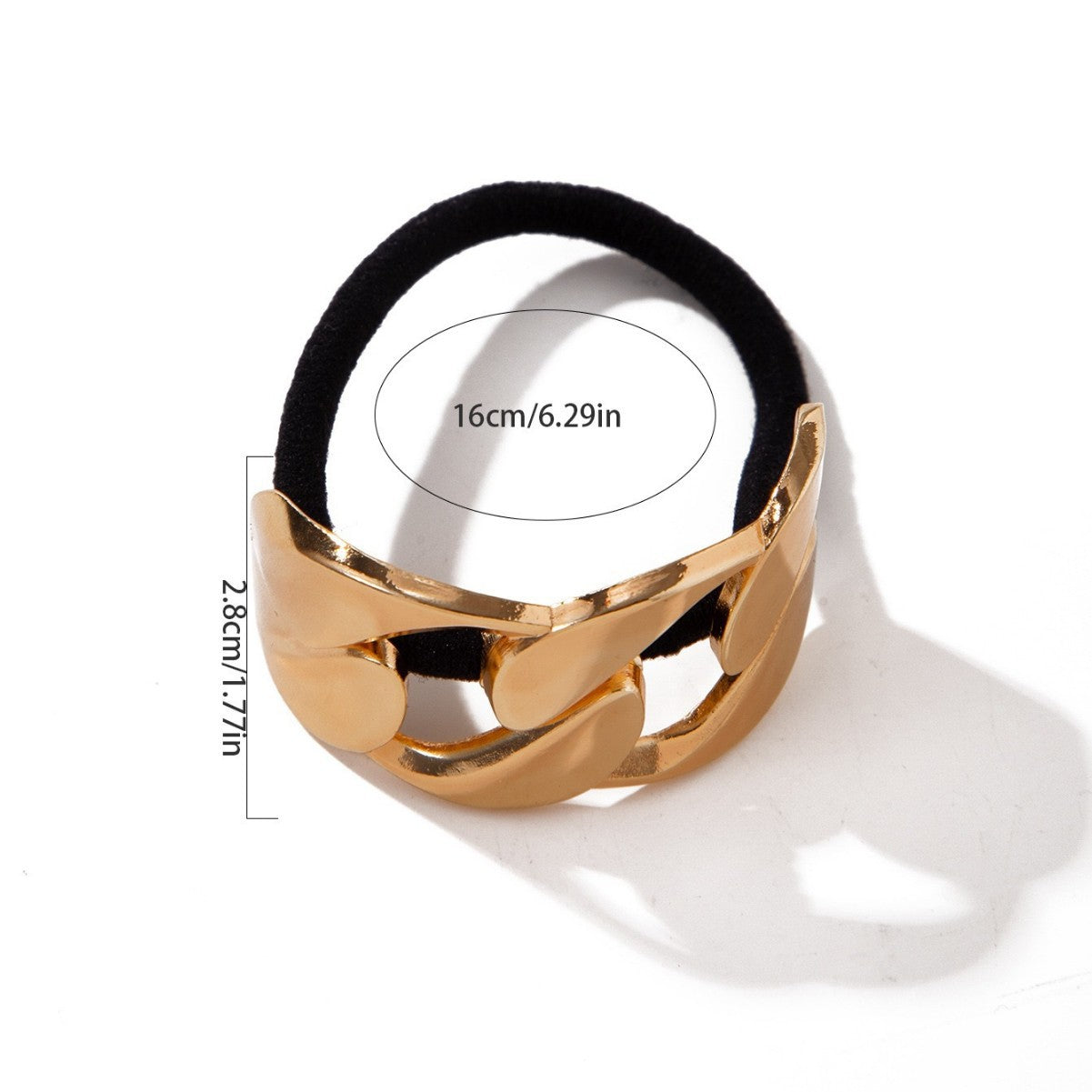 Minimalist Elegant Gold Plated Alloy Hair Tie