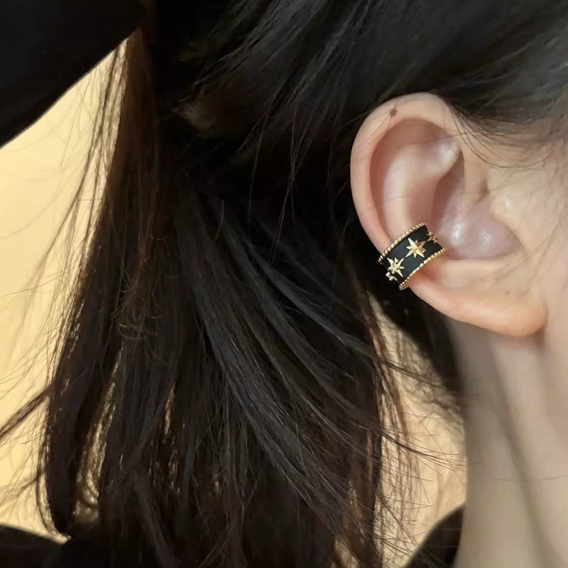 Pendientes de puño de circonita con diseño geométrico y atrevido para mujer, chapados en cobre, hipoalergénicos, clips de moda para el hueso del oído