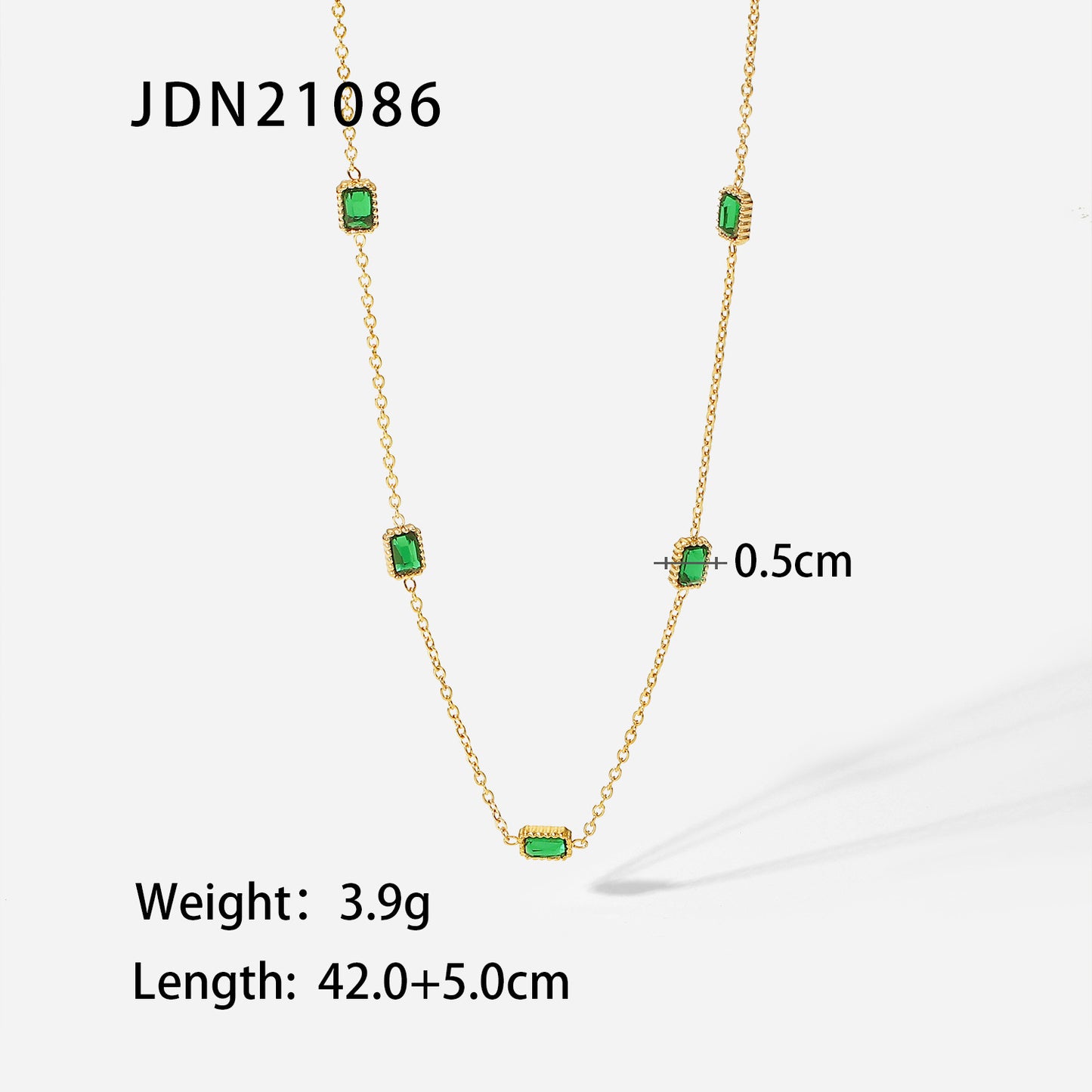 Collar multicapa de moda con cuentas turquesas de acero inoxidable chapado en oro de 18 quilates con diseño geométrico para mujer