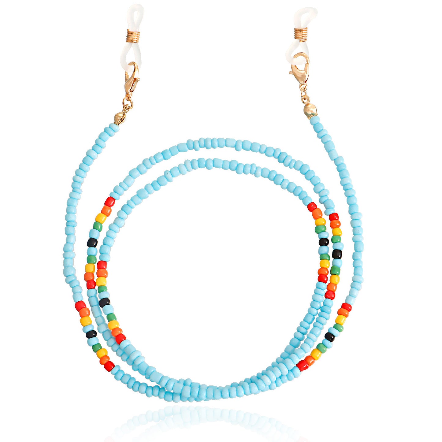 Colorful Alloy Ball Chain Glasses and Mask Holder