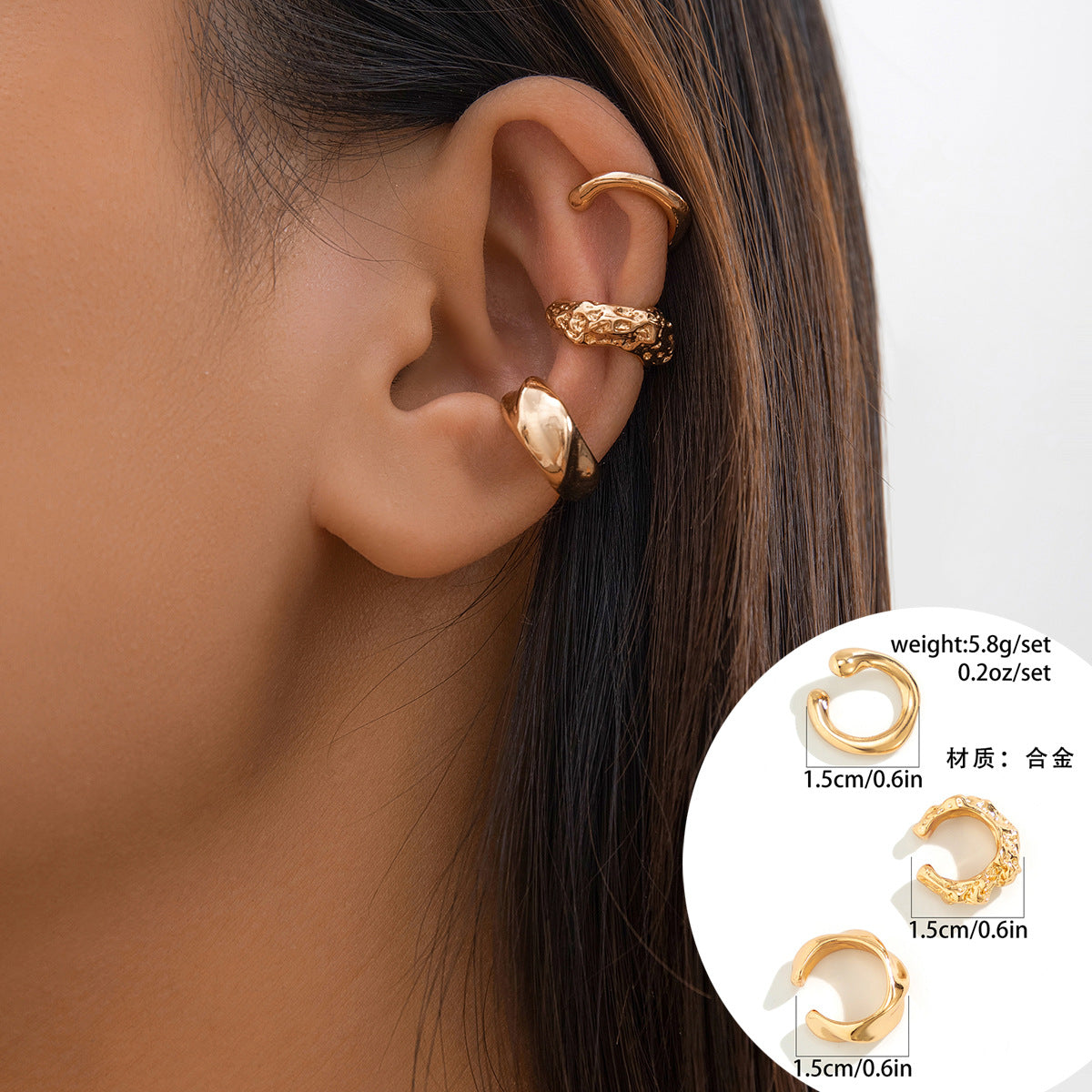 Retro Punk Geometric Drop Earrings in Alloy with Electroplated Finish for Women