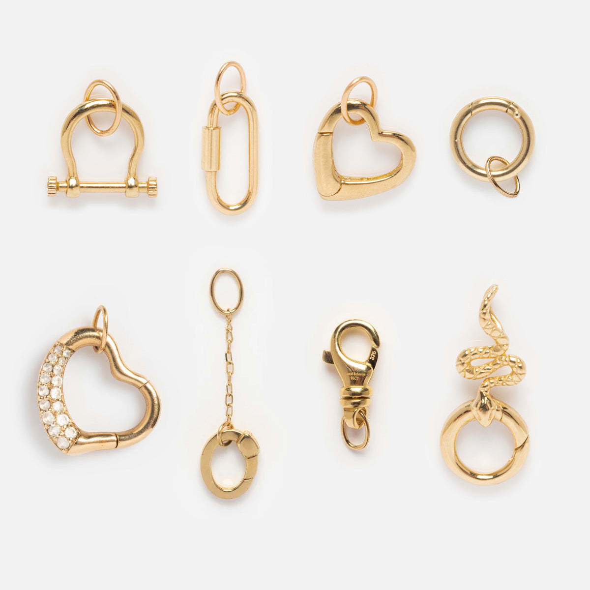 Vintage 18K Gold Plated Geometric Brass and Stainless Steel DIY Charm Bar Cable Chain