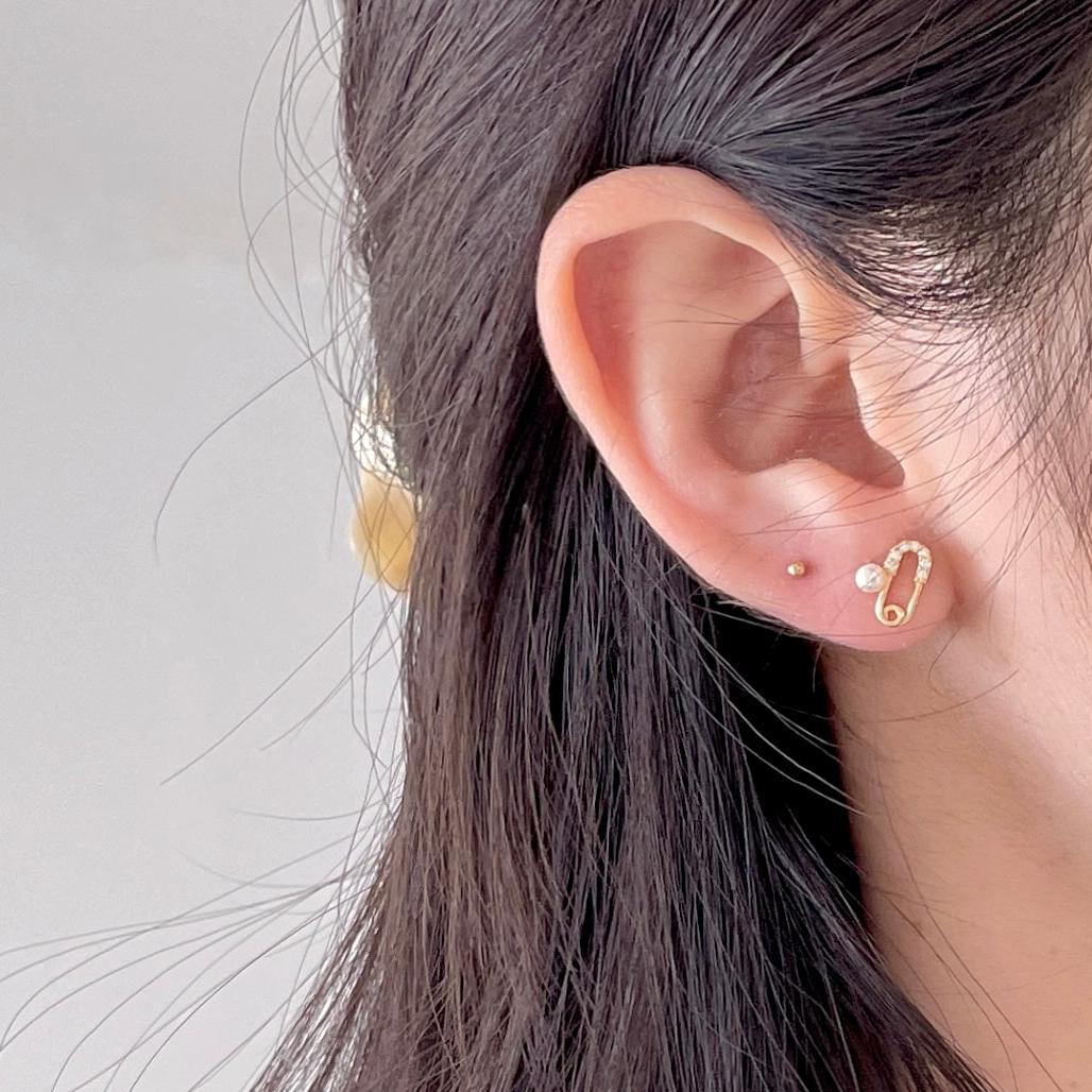 Pendientes de botón de plata de ley 925 con forma de gota de agua y perla, estilo dibujos animados, para mujer