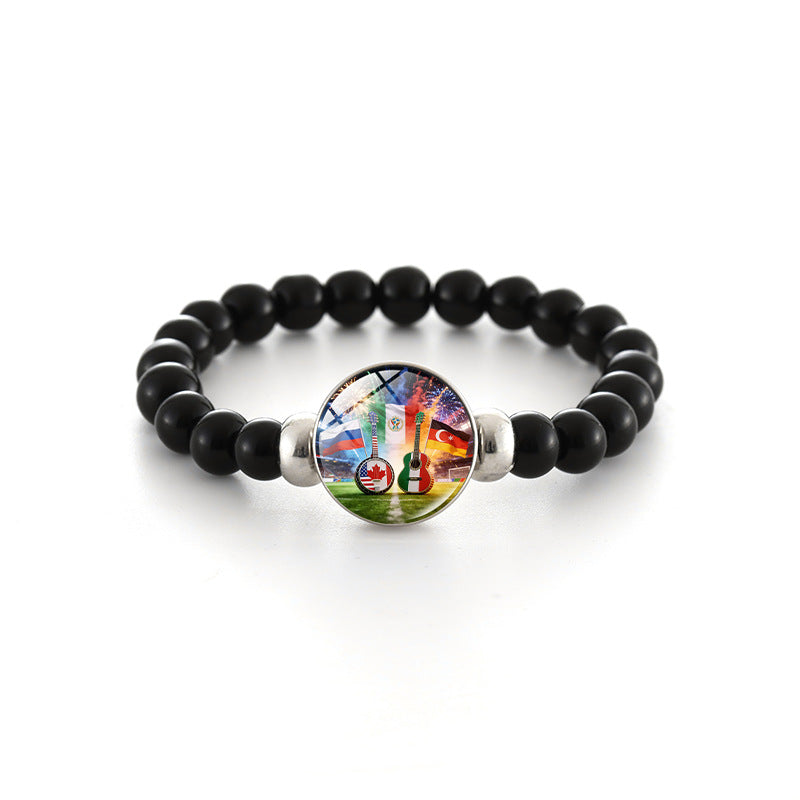Bracciale in Perline di Cristallo Geometrico Unisex