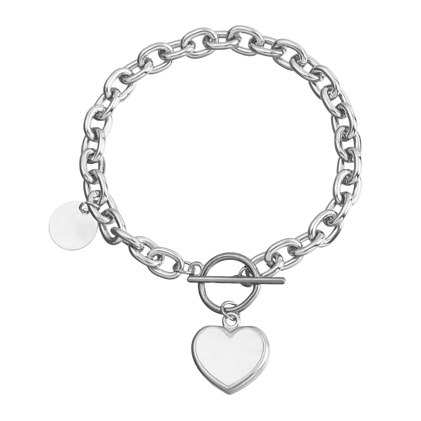 Pulsera geométrica minimalista de aleación para mujer con imitación de nácar blanco y acabado chapado