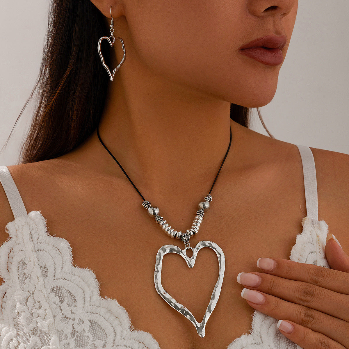 Set di collana girocollo geometrica minimalista in lega con ciondolo a stella marina da donna