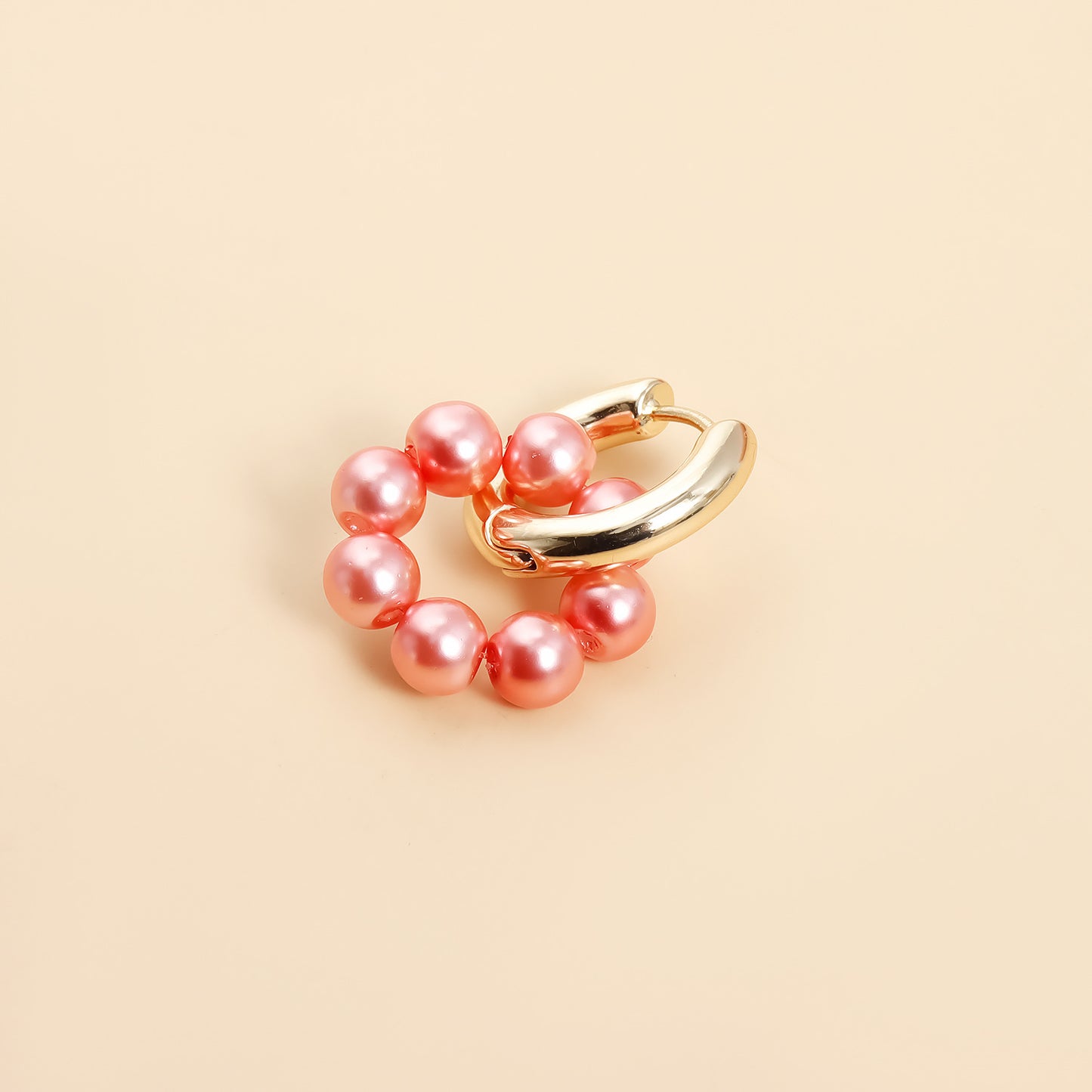 Vintage Ceramic Heart Geometric Asymmetrical Earrings in Zinc Alloy with Electroplating Finish for Women
