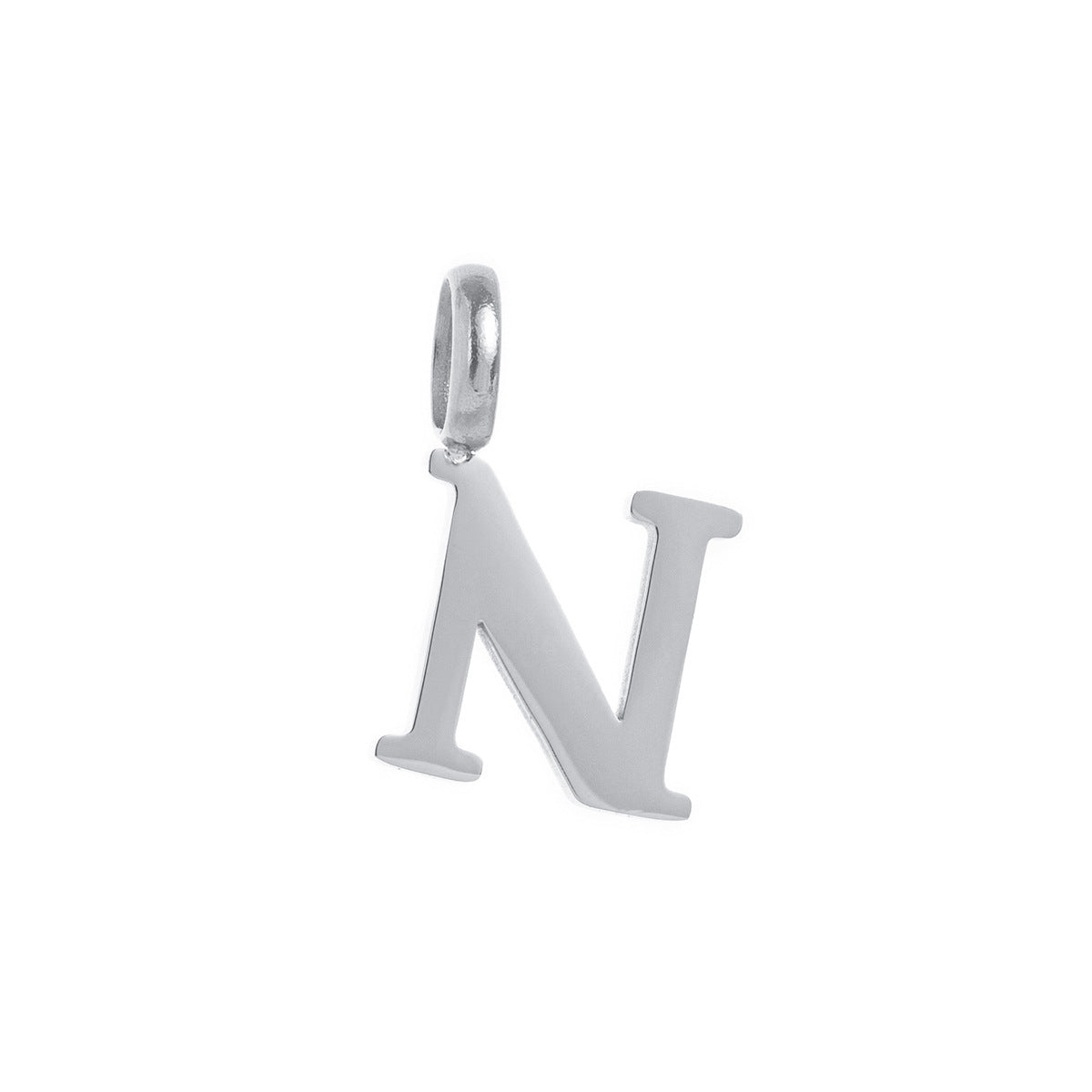 Minimalist Titanium Steel 18K Gold Plated PVD Letter Charm Bar