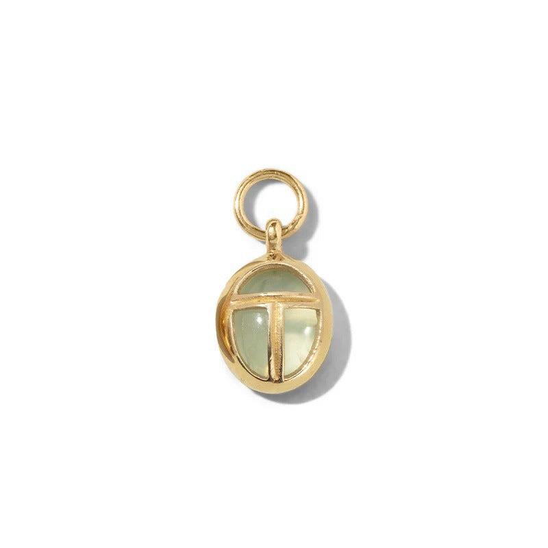 Barra con dije de circonita cúbica de acero inoxidable con chapado en oro de 18 quilates con PVD, diseño geométrico vintage