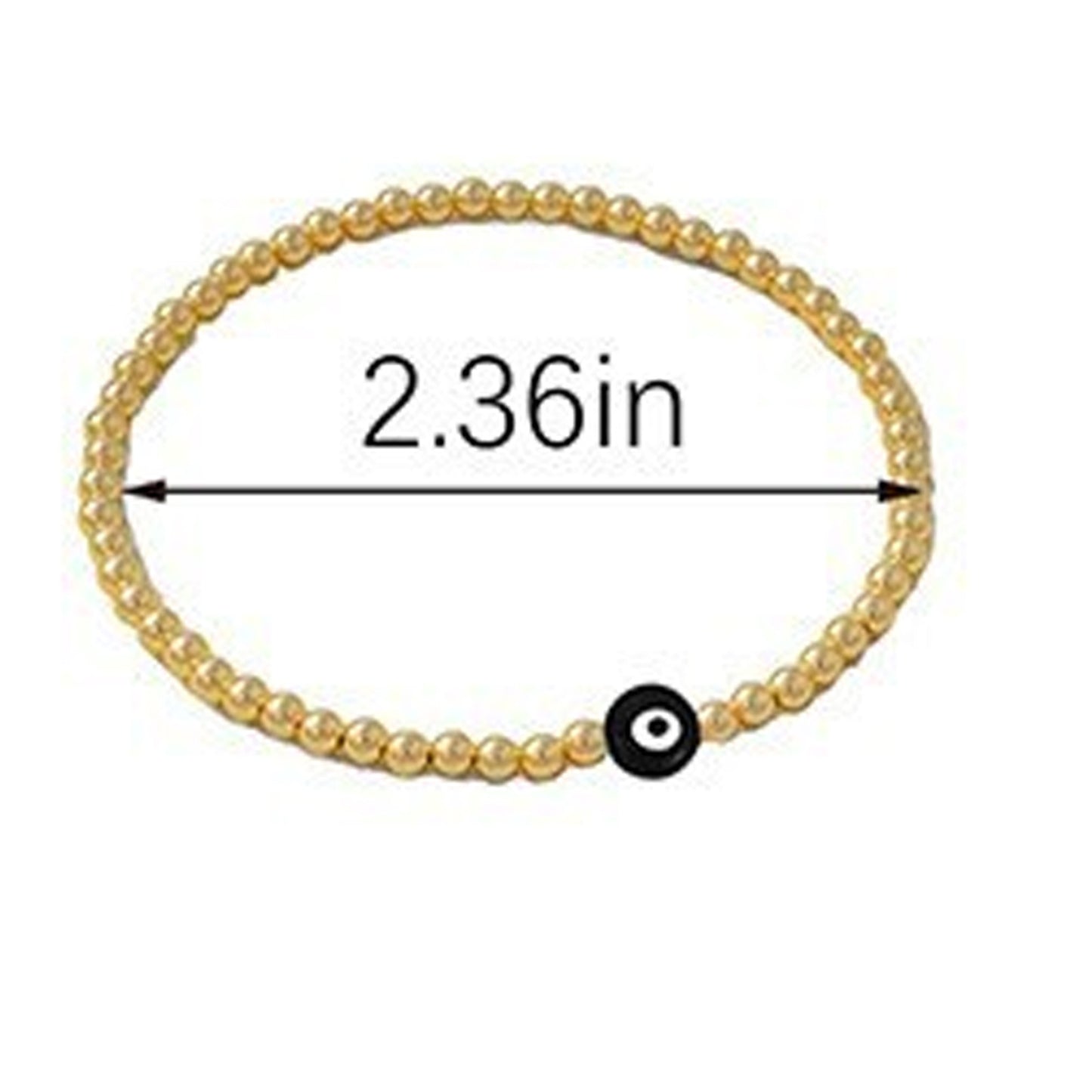Bohemian Geometric Evil Eye Hematite Plated Bracelet Set for Women