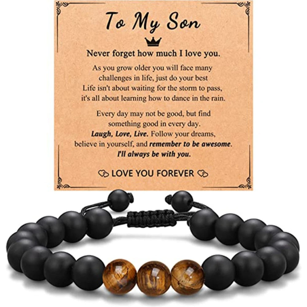 Matte Round Geometric Agate Bracelet Unisex Fashion Jewelry