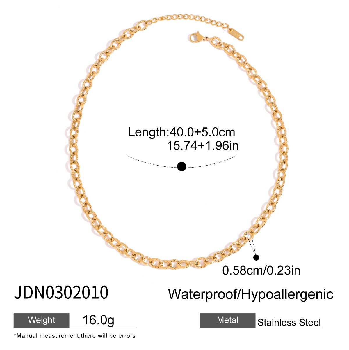 Minimalist 18K Gold Plated Geometric Titanium Steel Pendant Necklace for Women
