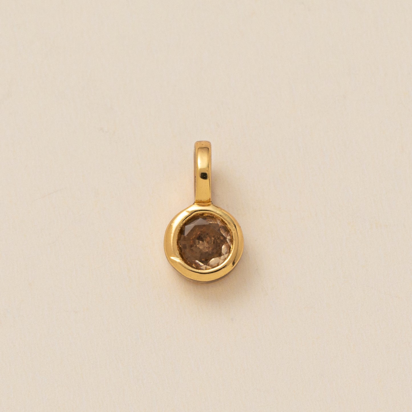 Floral Geometric Round Cubic Zirconia Brass Plated Pendant Charm Bar for Unisex