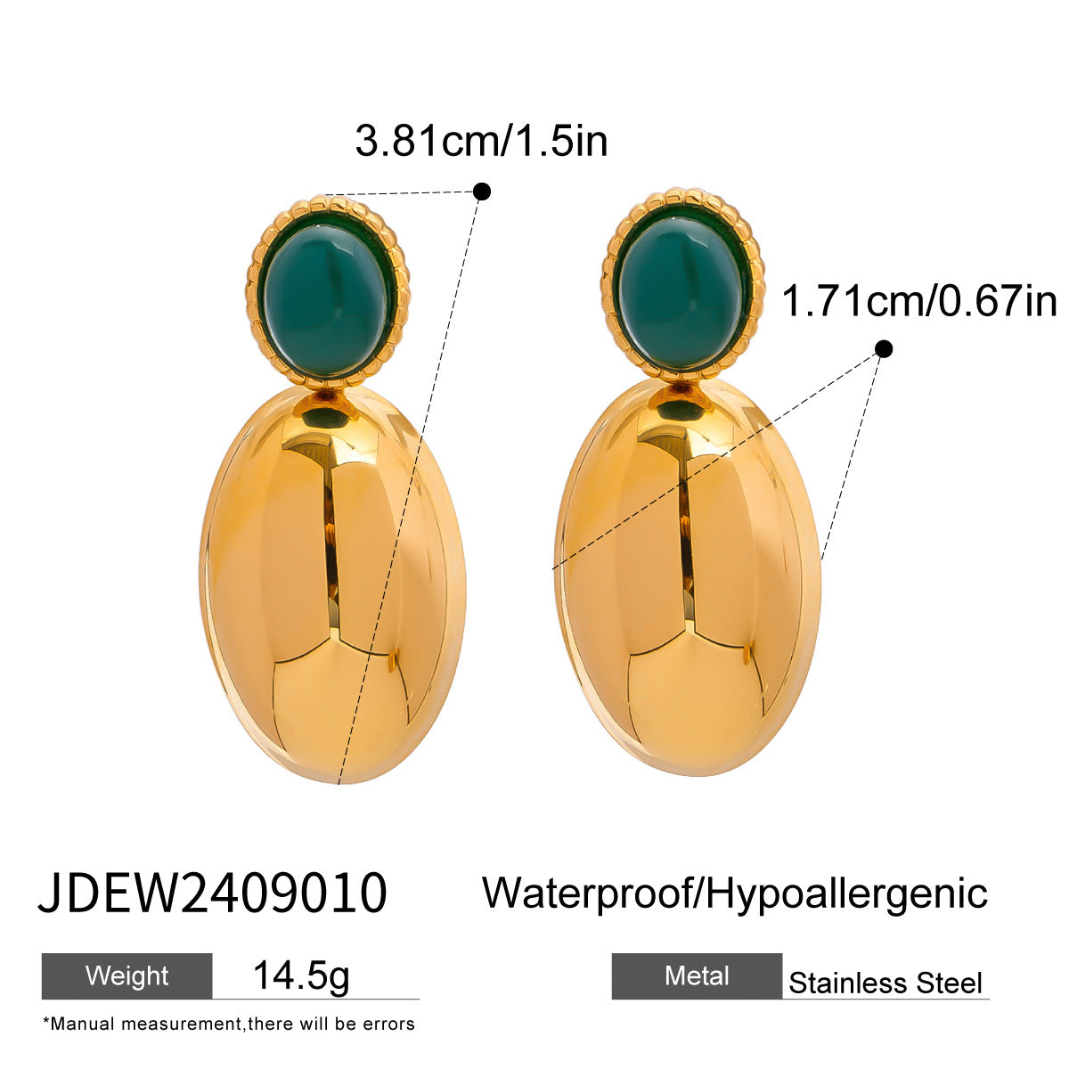 Pendientes Colgantes Geométricos Minimalistas con Perlas en Acero Inoxidable con Acabado Chapado para Mujer