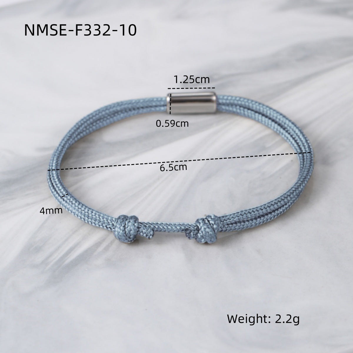 Elegant 18K Gold Plated Titanium Steel DIY Woven Adjustable Bracelet Charm Bar