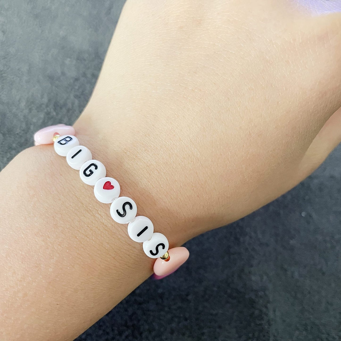 Sweet Heart Acrylic Bracelet for Women