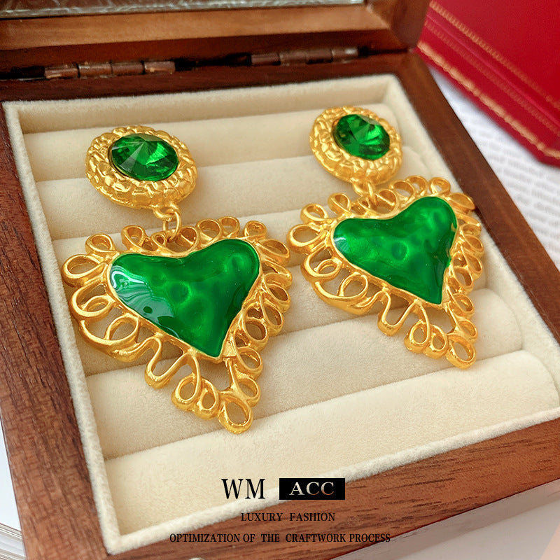 Vintage Geometric Earrings in Alloy with Plated Finish for Women - Retro Artistic Jewelry with Circular Elements