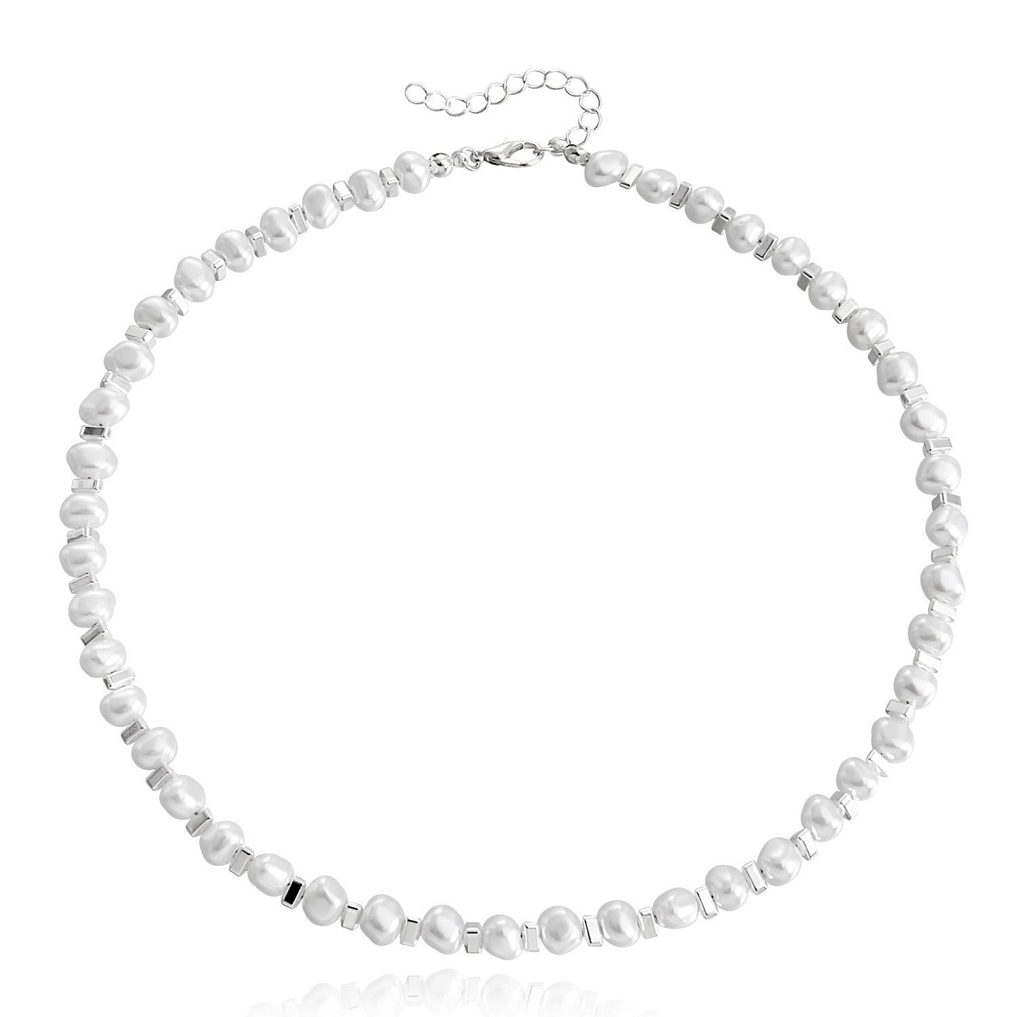 Minimalist Geometric Pendant Necklace for Women Alloy Chain with Plated Finish Heart Accent