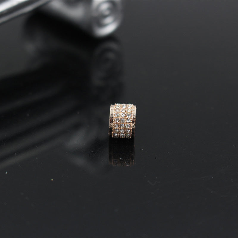 Plated Alloy Rhinestone Charm Bar