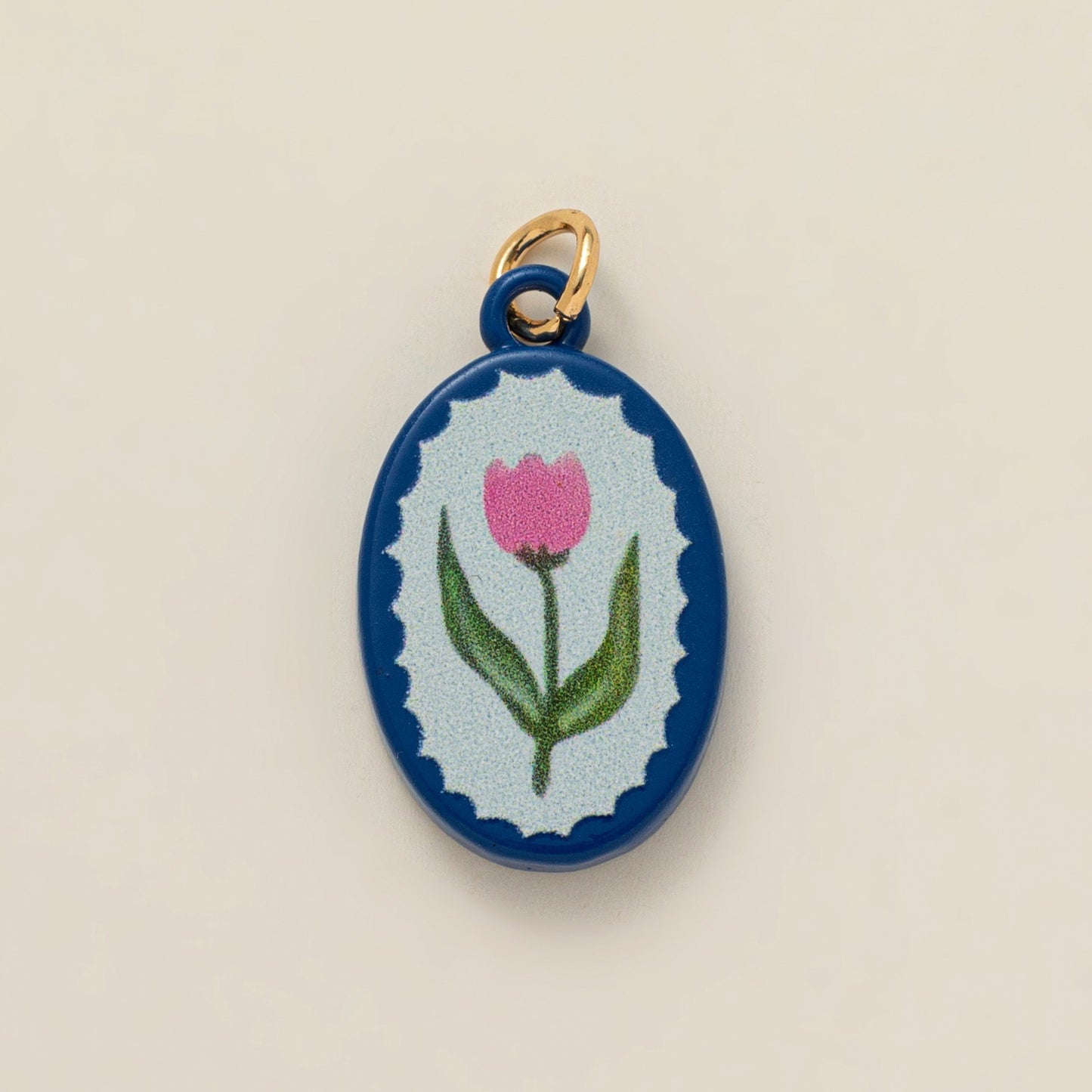 Sweet Floral Plated Brass DIY Charm Bar Shoe Buckle Pendant