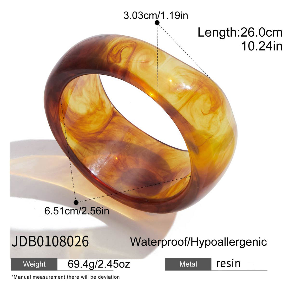 Conjunto de pulsera de resina de acero inoxidable y titanio de forma irregular y pendientes acrílicos de ámbar para mujer