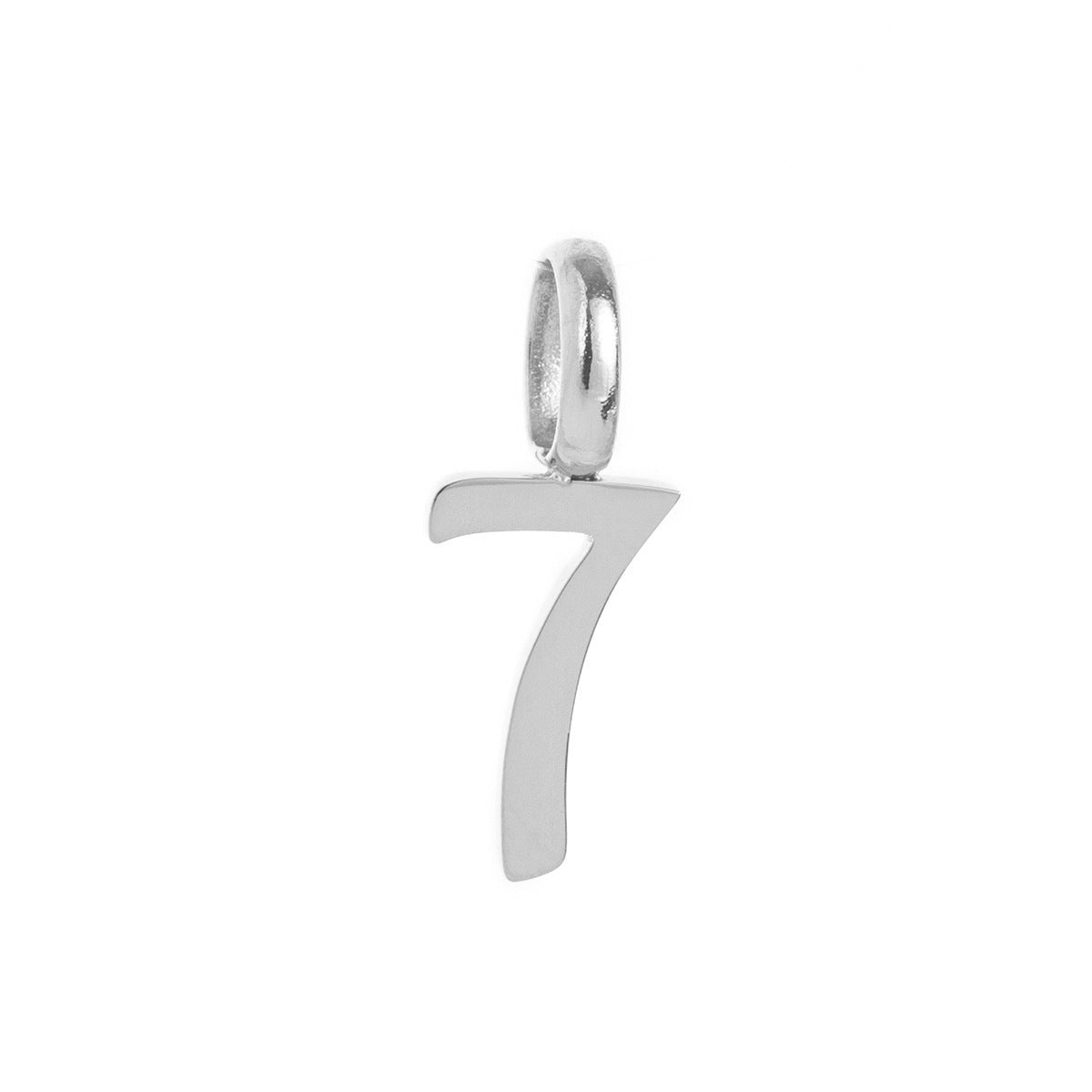 Minimalist 18K Gold Plated Titanium Steel Number Charm Bar