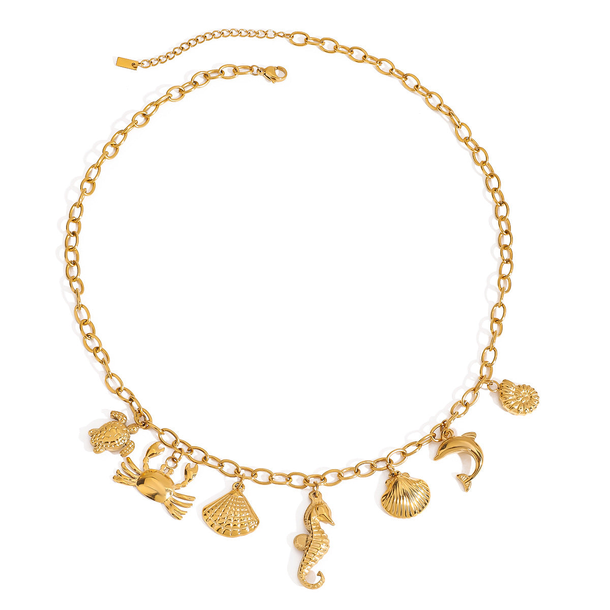 Minimalist Elegant Geometric Titanium Steel Plated Necklace for Women
