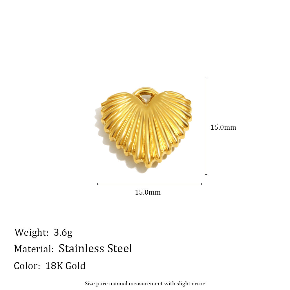 Minimalist Stainless Steel Gold Plated PVD Heart Square Star Moon Tulip Charm Bar