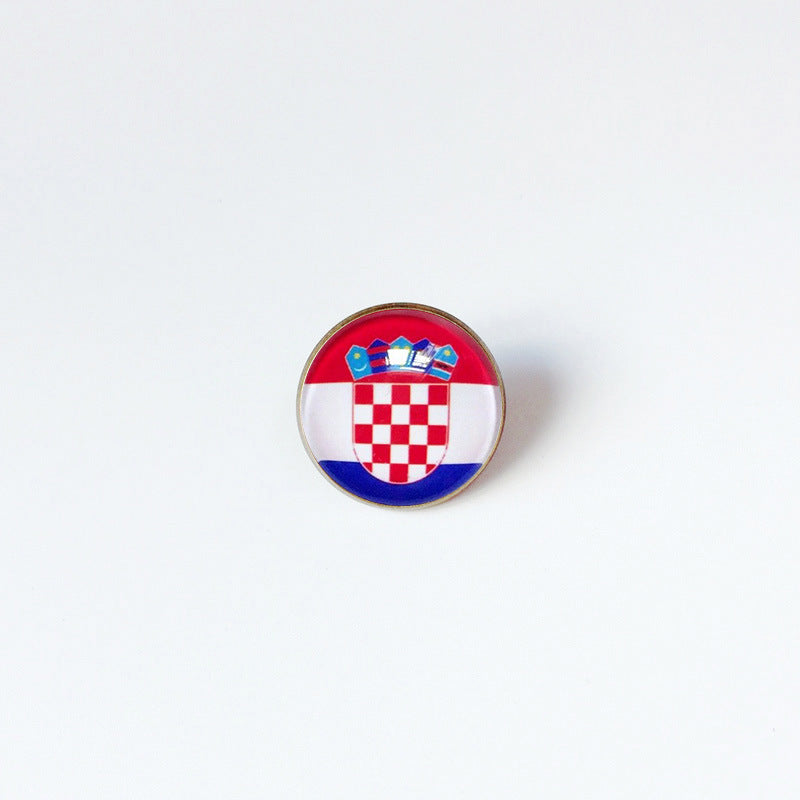 Pin de Solapa de Aleación Esmaltado Personalizado con Diseño de Bandera del Mundo para Hombres y Mujeres
