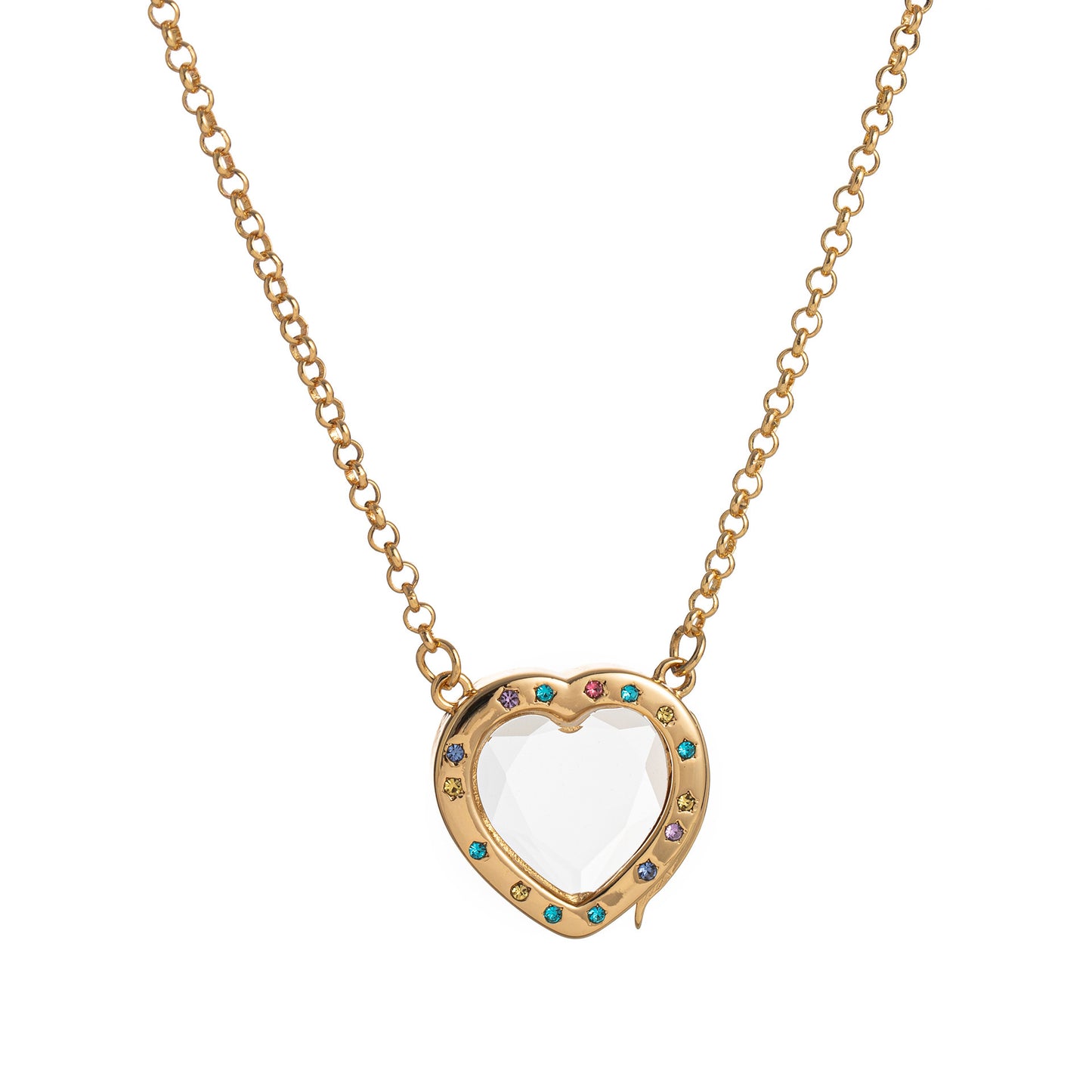 Ciondolo a Medaglione Tondo Geometrico Vintage Placcato Oro 18K in Ottone e Acciaio al Titanio Charm Bar