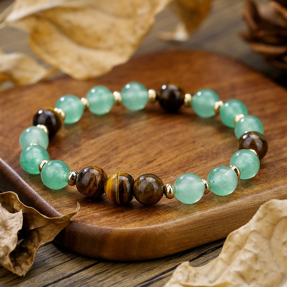 Punk Casual Round Gemstone Bracelet Unisex