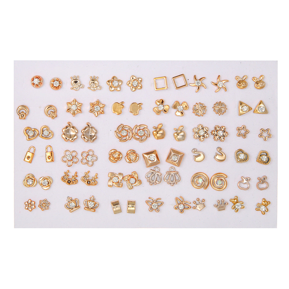 Creative Resin Animal Star Floral Stud Earrings Set for Women
