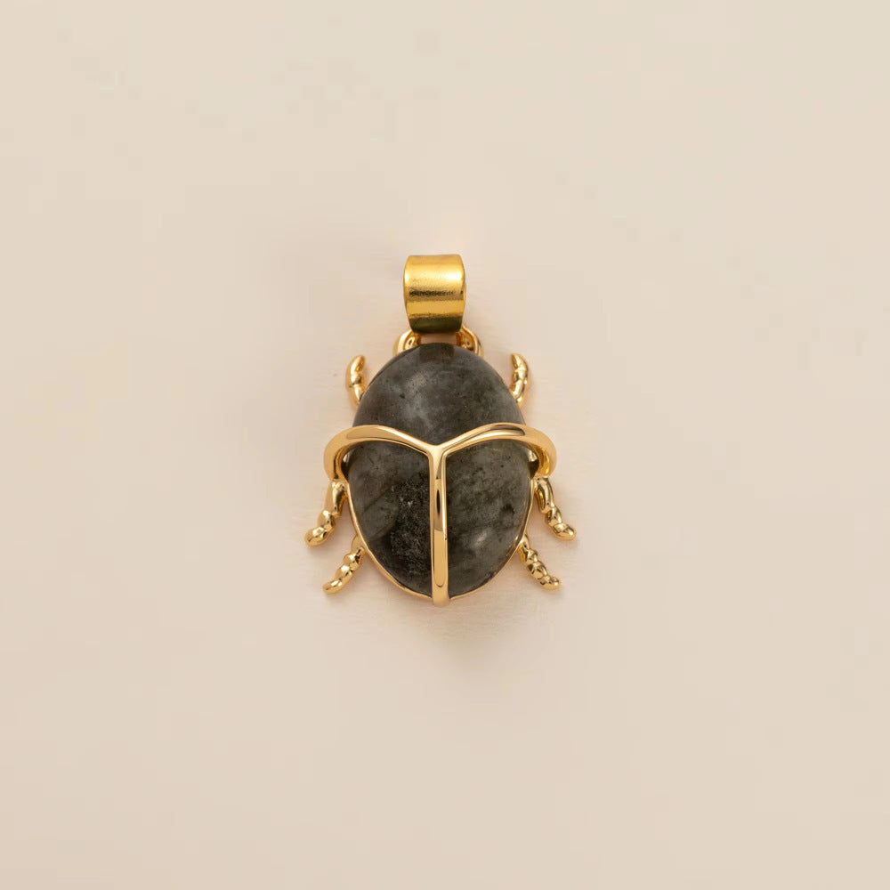 Minimalist Luxury 18K Gold Plated Brass Animal Pendant with Cubic Zirconia Charm Bar for Unisex