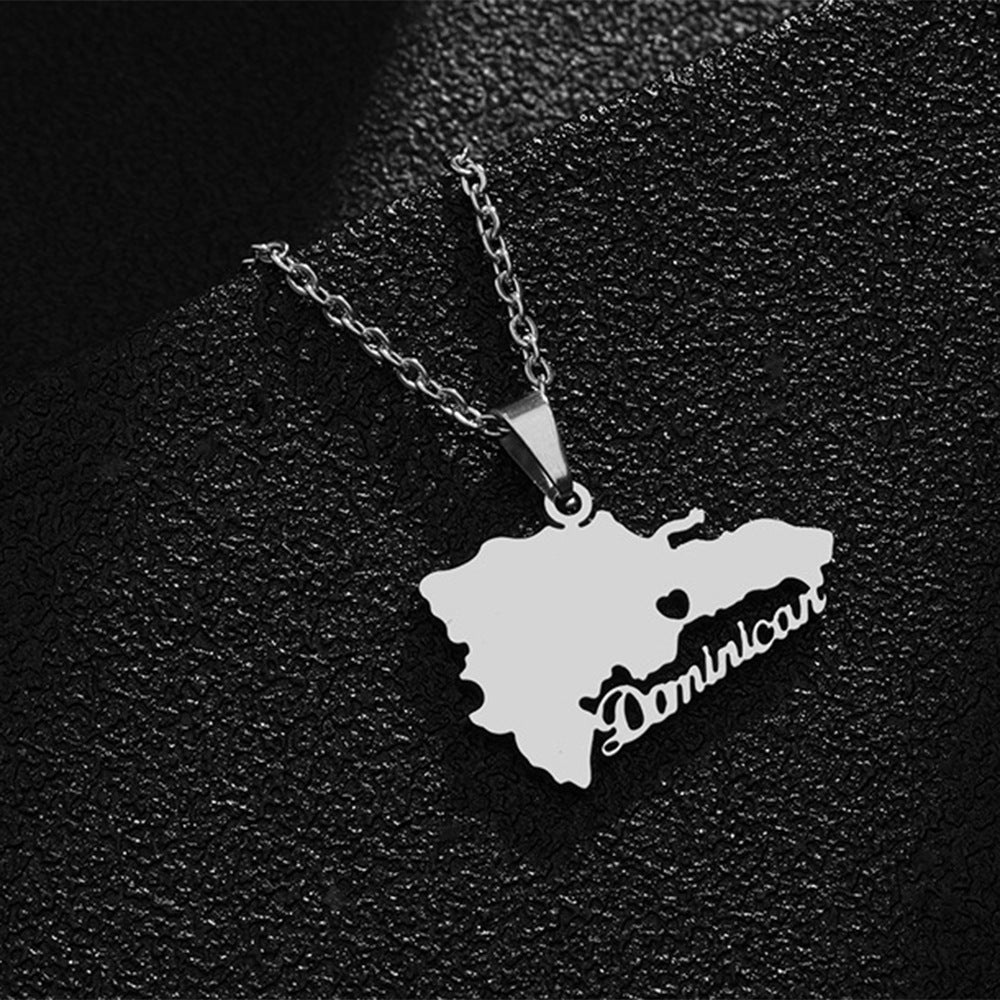 Collar de estilo vintage con colgante geométrico esmaltado para hombre y mujer, de acero inoxidable y titanio, cadena en O, accesorio de moda