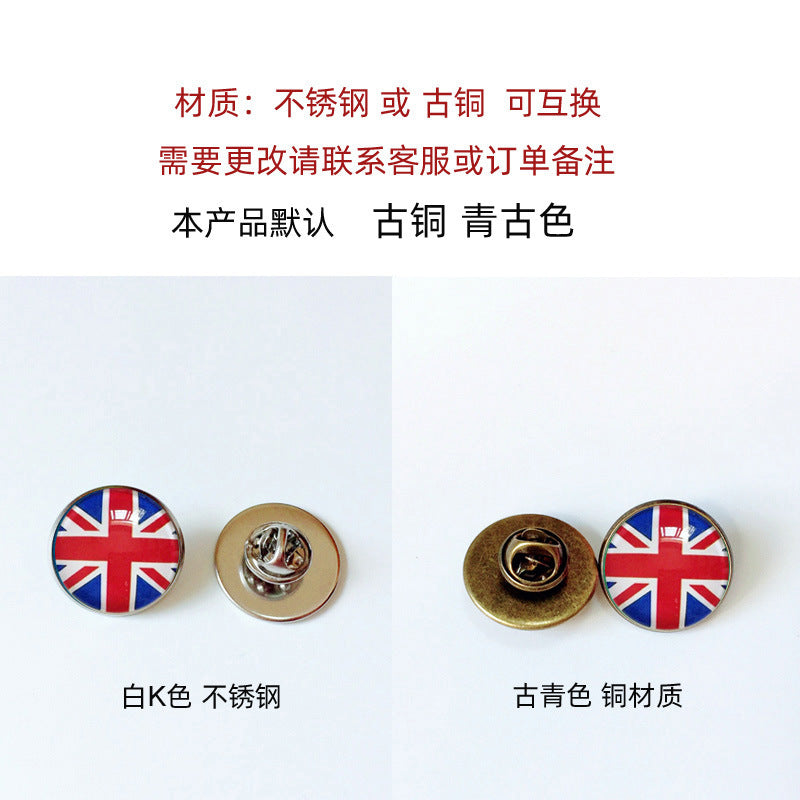 Pin de Solapa de Aleación Esmaltado Personalizado con Diseño de Bandera del Mundo para Hombres y Mujeres