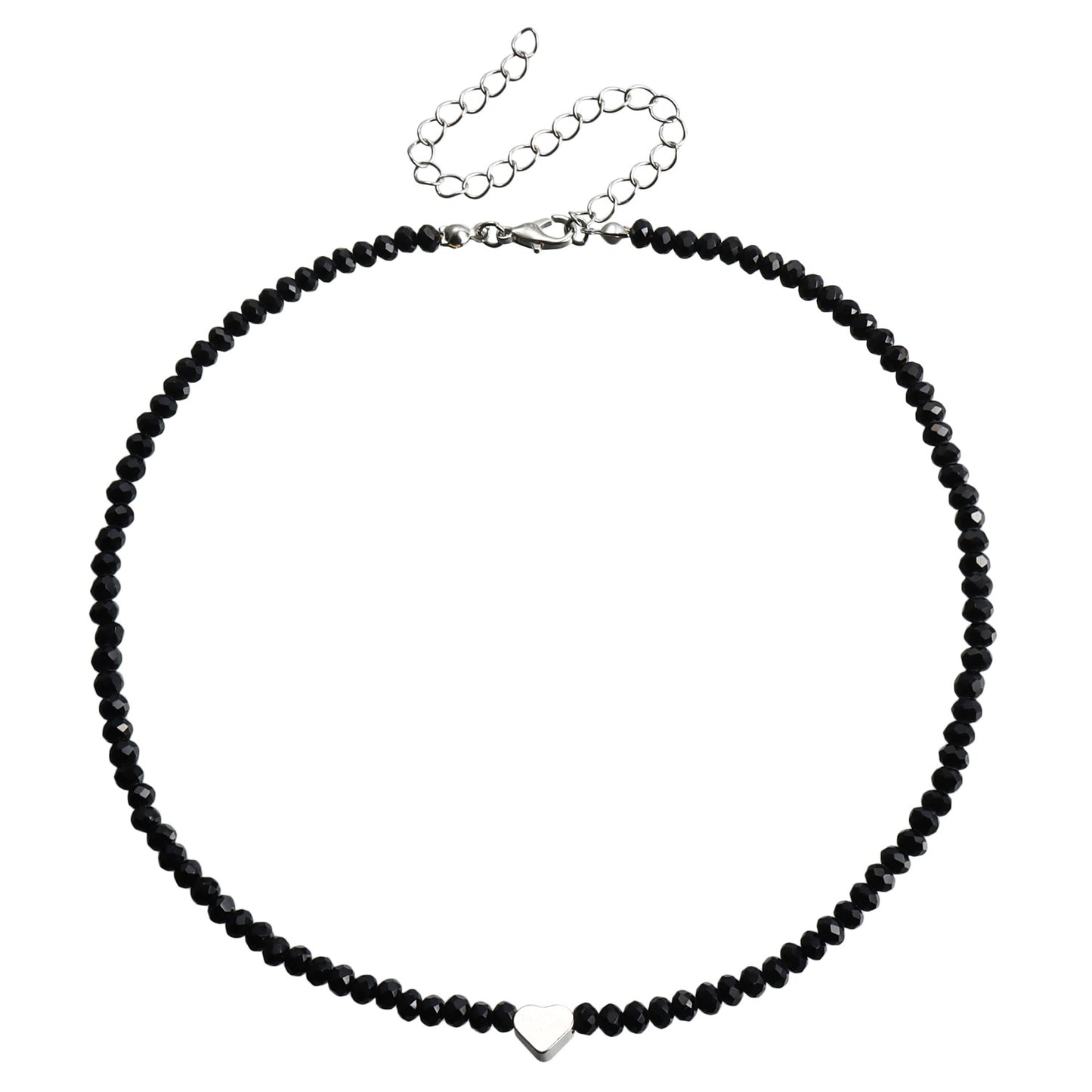 Minimalist Geometric Mother-of-Pearl Necklace with Imitation Crystal Accents for Women, Electroplated Metal Choker