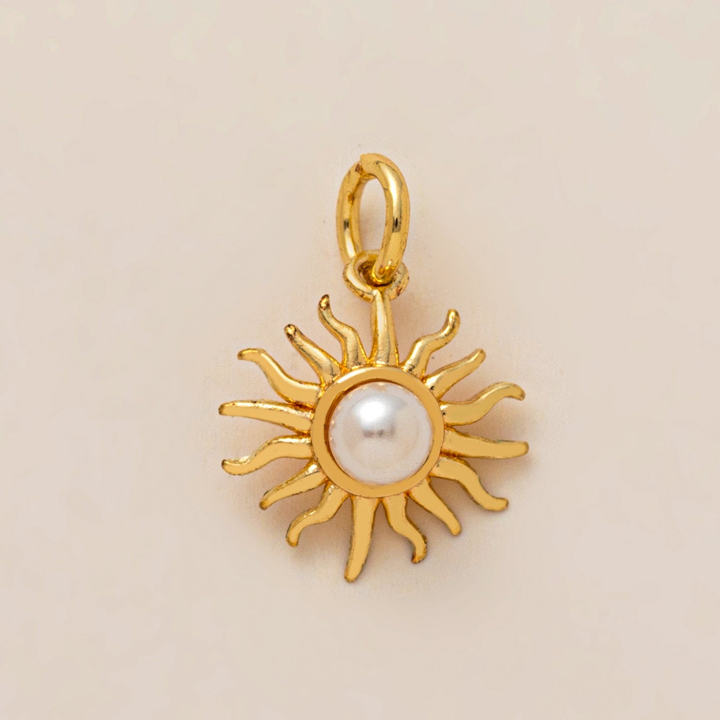 Elegant Gold Plated Brass Striped Charm Bar for Women