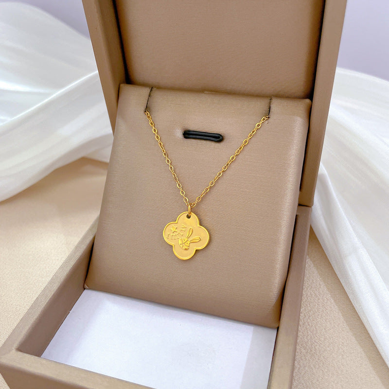 Minimalist Geometric Titanium Steel Plated Necklace for Unisex