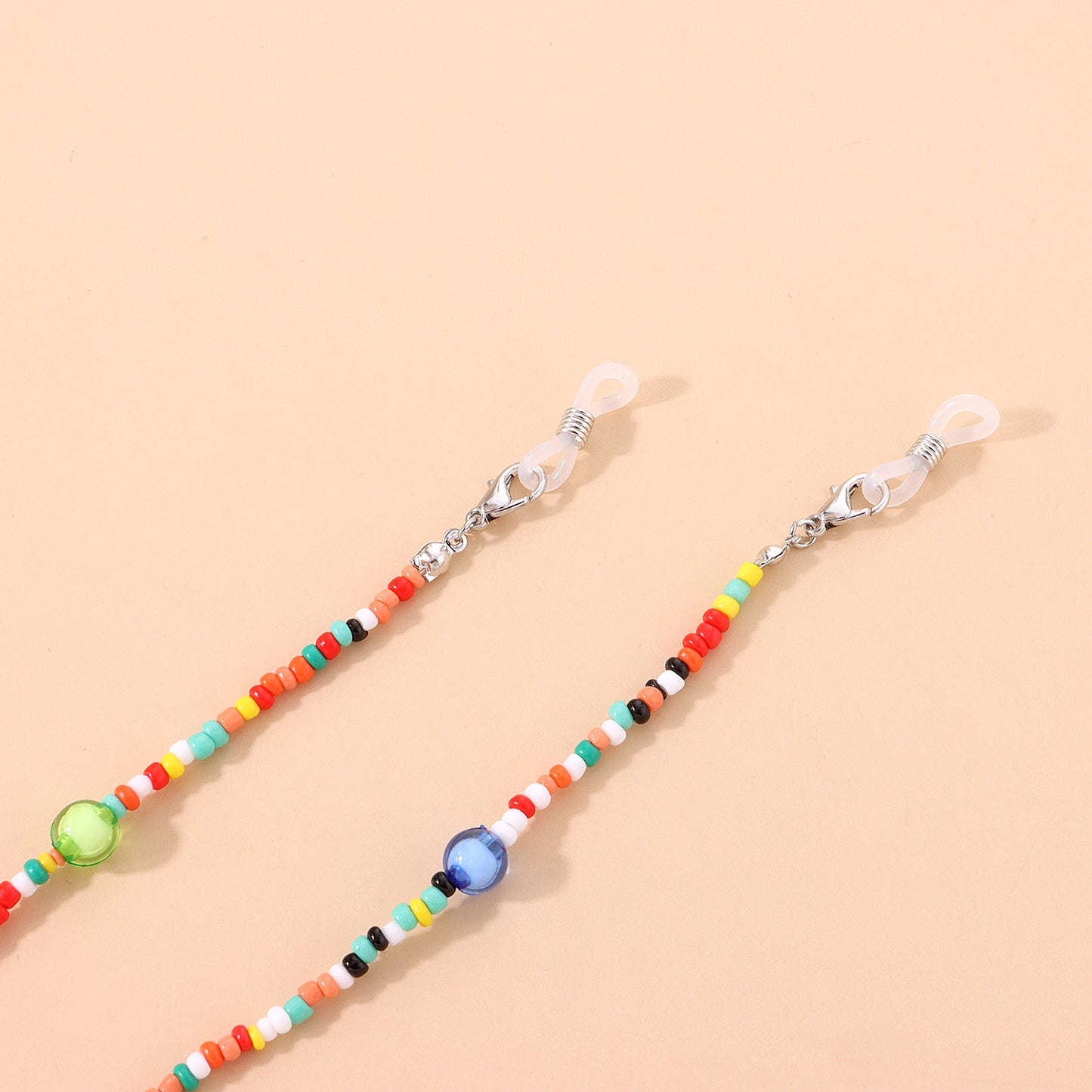 Minimalist Colorful Acrylic Round Bead Eyewear Chain for Women