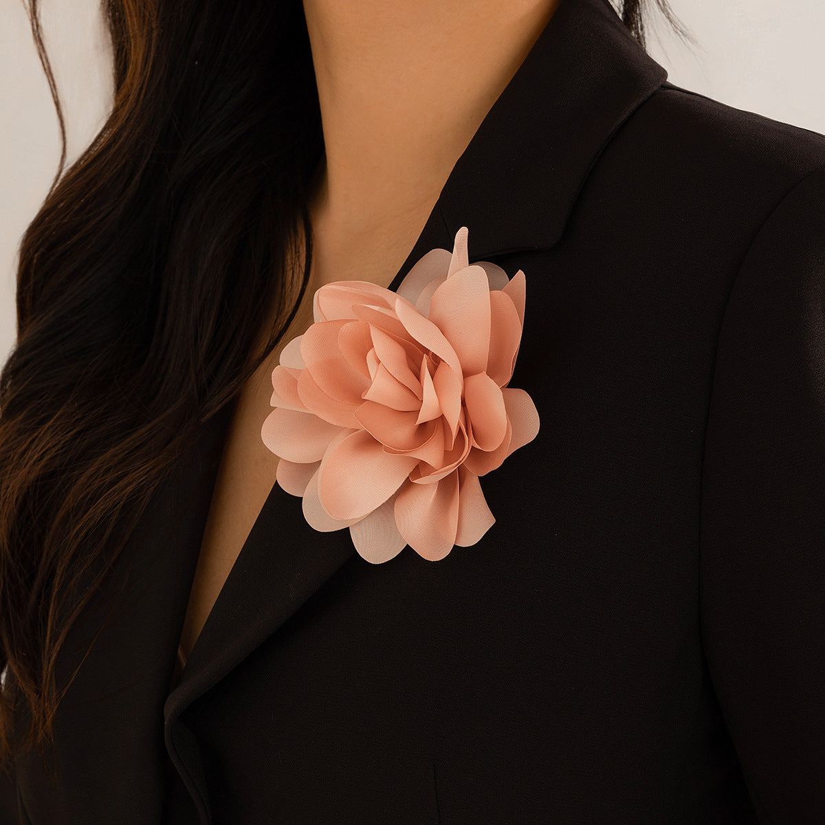 Sweet Handmade Floral Fabric Brooch and Hair Clip for Women