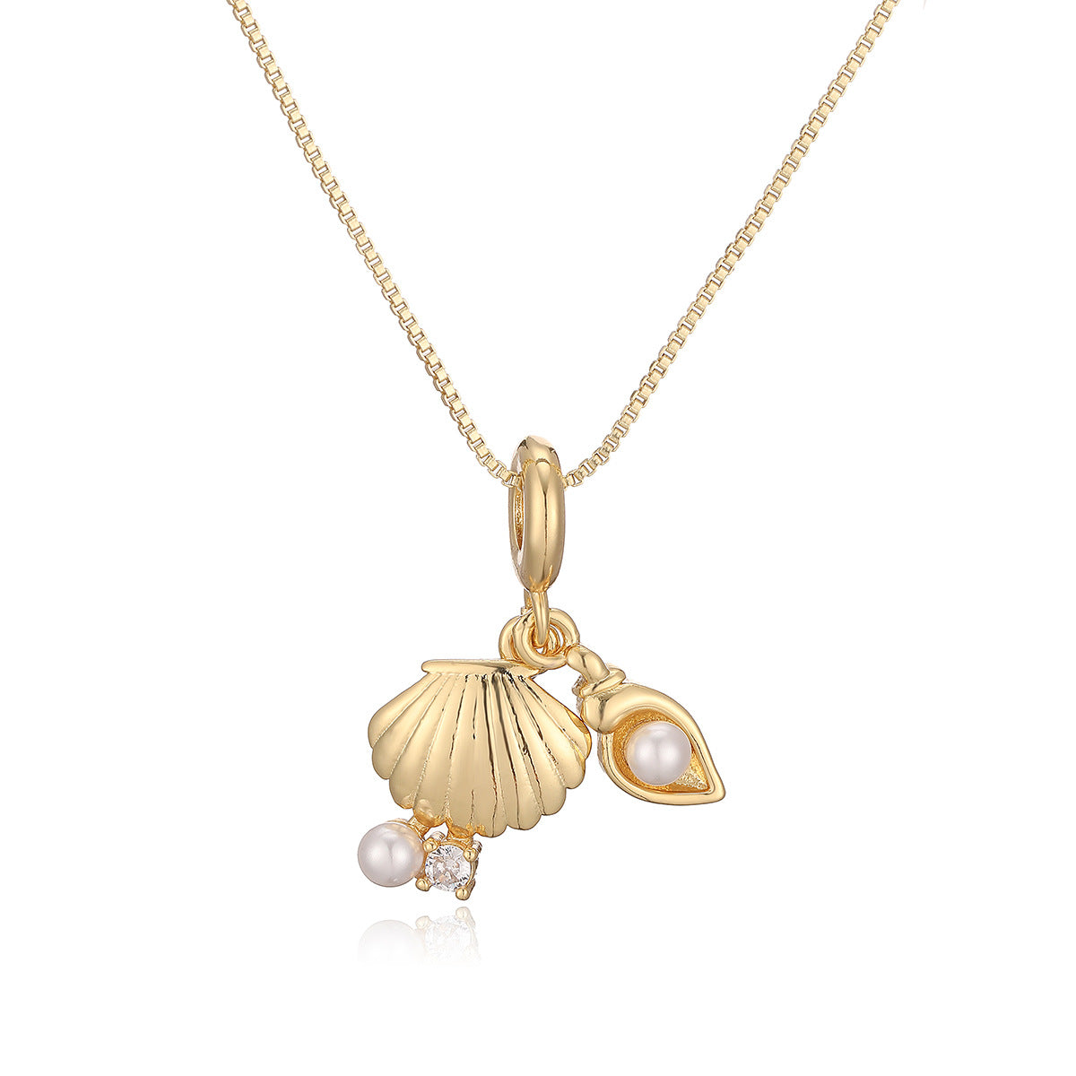 Minimalist 18K Gold Plated Brass Drip Oil Geometric Turtle Pendant Necklace for Women