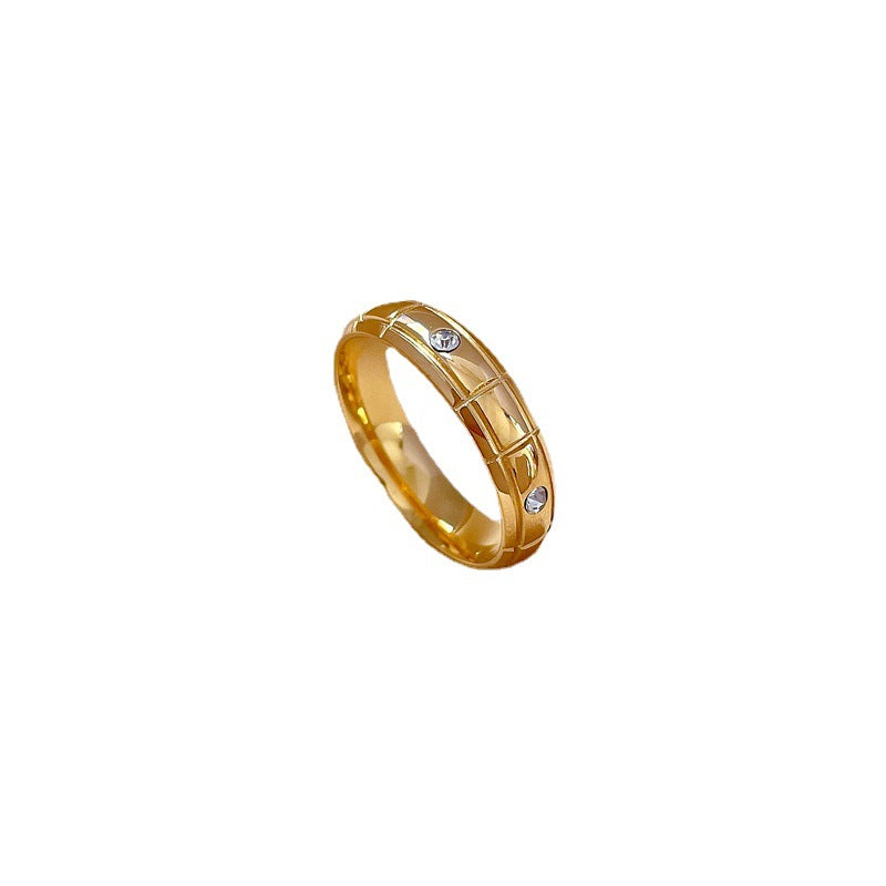 Minimalist Geometric Titanium Steel Polished Ring for Men and Women, Cool Aesthetic Index Finger Ring for Clubbing and Daily Wear