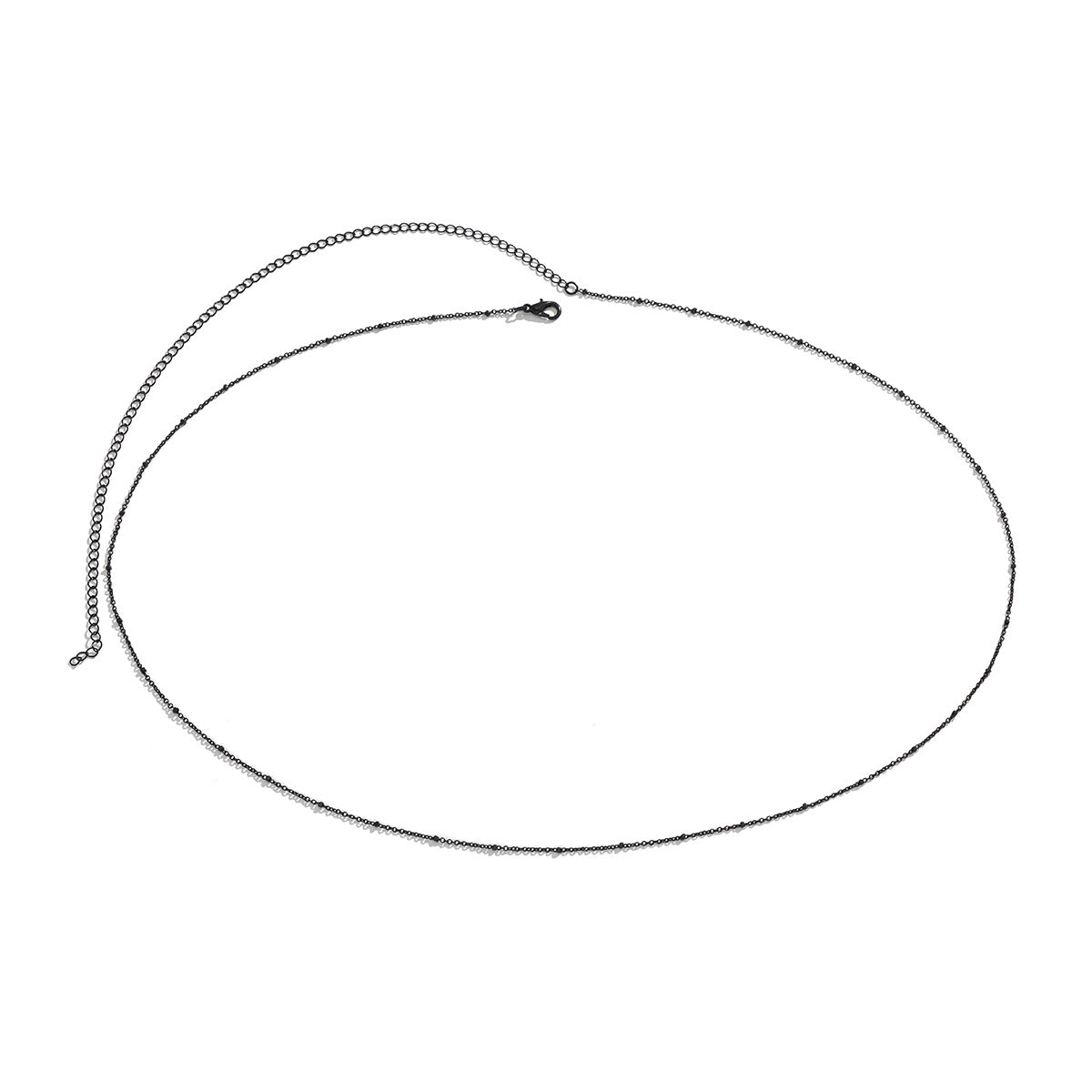 Cadena corporal minimalista para mujer con delicadas cuentas de metal y diseño de cintura de una sola capa